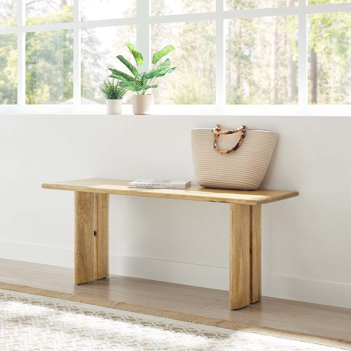 Amistad 46" Wood Bench in Oak