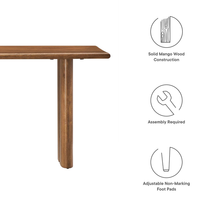 Amistad 46" Wood Bench in Walnut