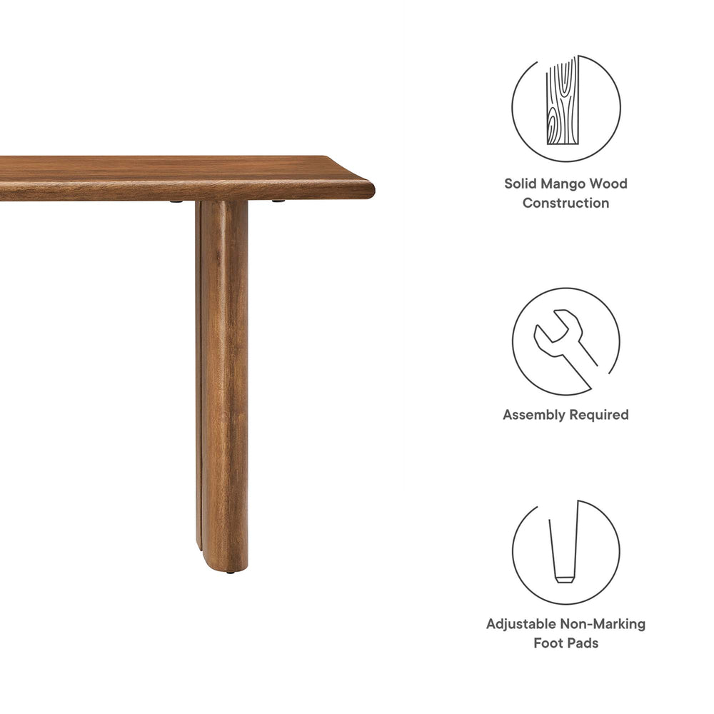 Amistad 46" Wood Bench in Walnut