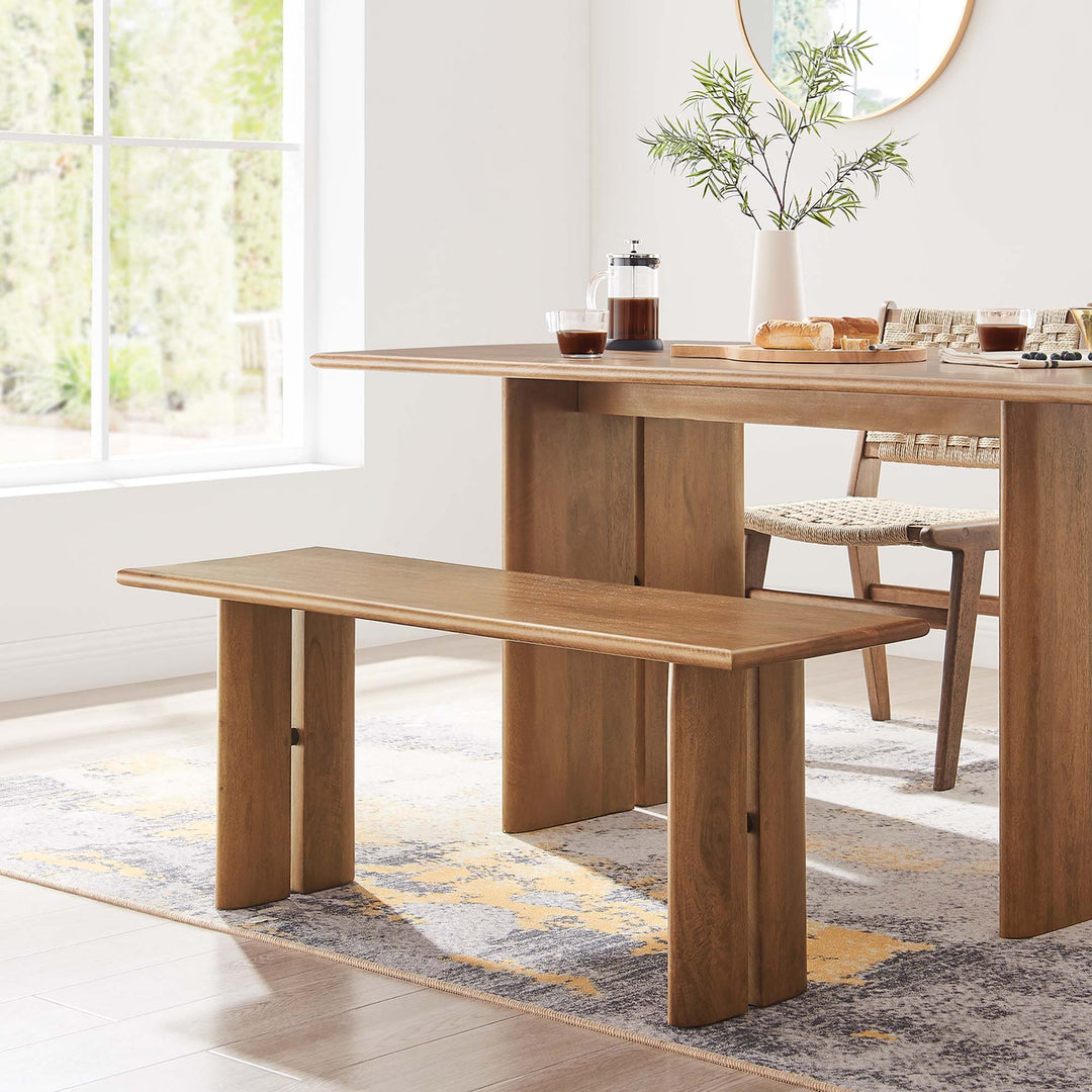 Amistad 46" Wood Bench in Walnut