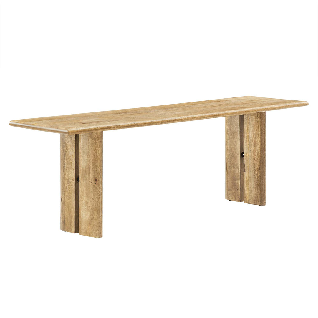 Amistad 58" Wood Bench in Oak