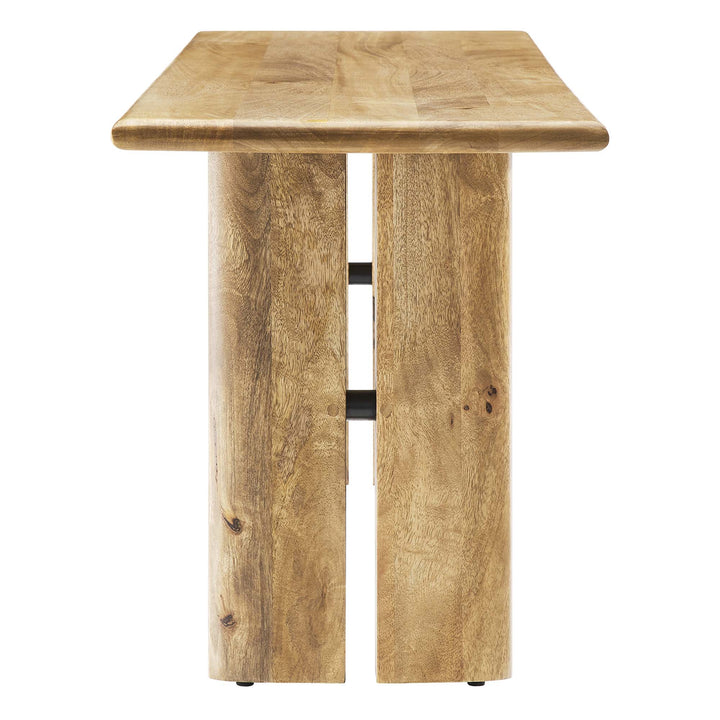 Amistad 58" Wood Bench in Oak