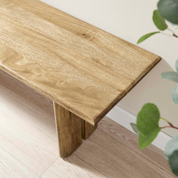Amistad 58" Wood Bench in Oak