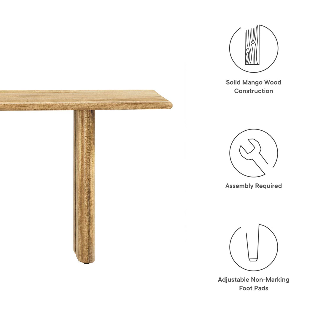 Amistad 58" Wood Bench in Oak