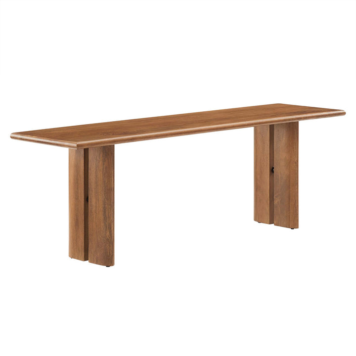 Amistad 58" Wood Bench in Walnut