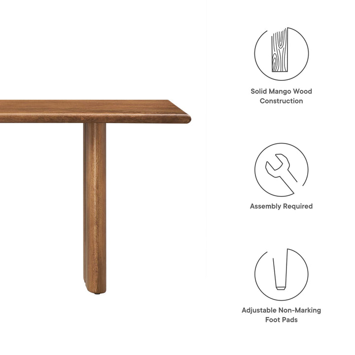 Amistad 58" Wood Bench in Walnut