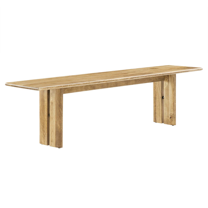 Amistad 72" Wood Bench in Oak