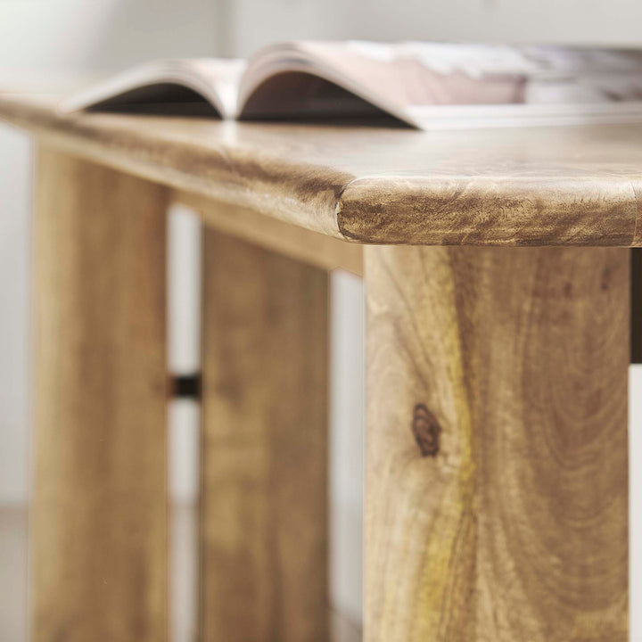 Amistad 72" Wood Bench in Oak