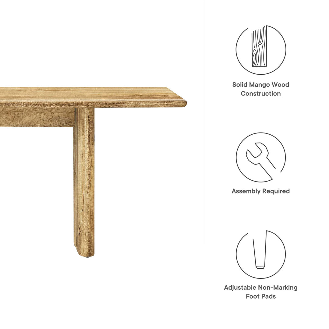 Amistad 72" Wood Bench in Oak