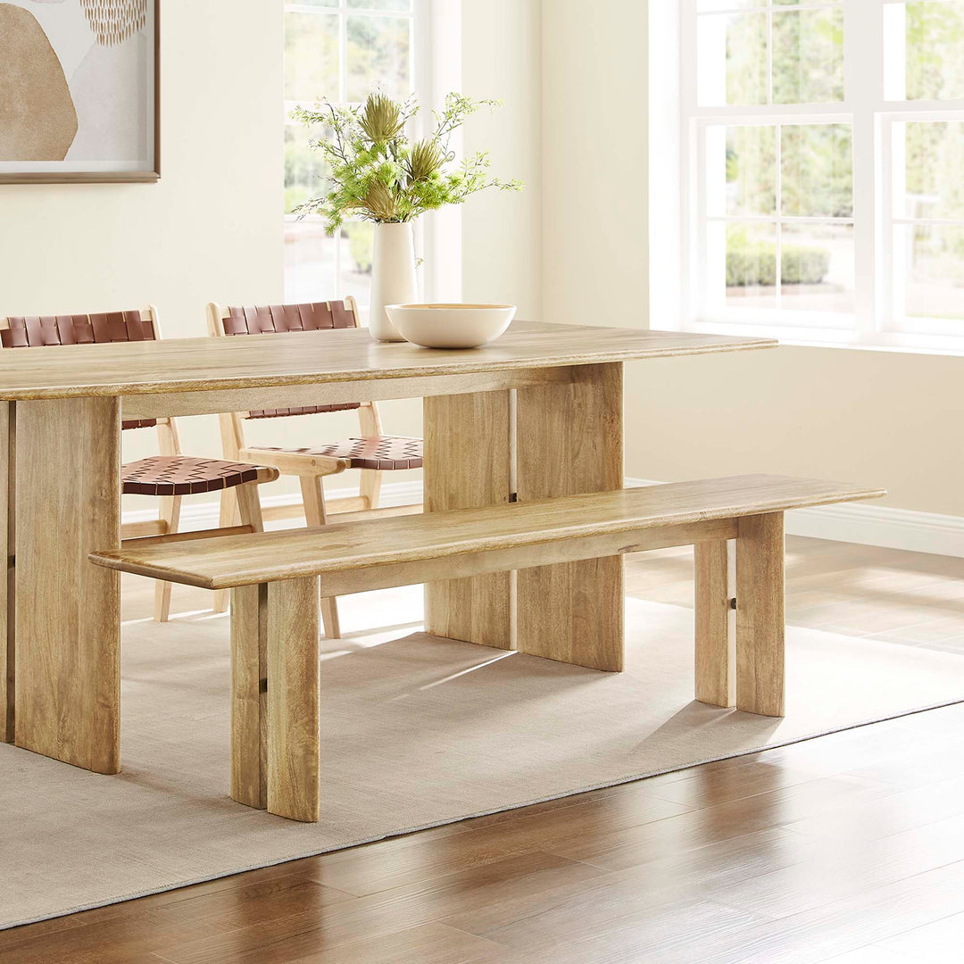 Amistad 72" Wood Bench in Oak