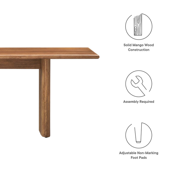 Amistad 72" Wood Bench in Walnut