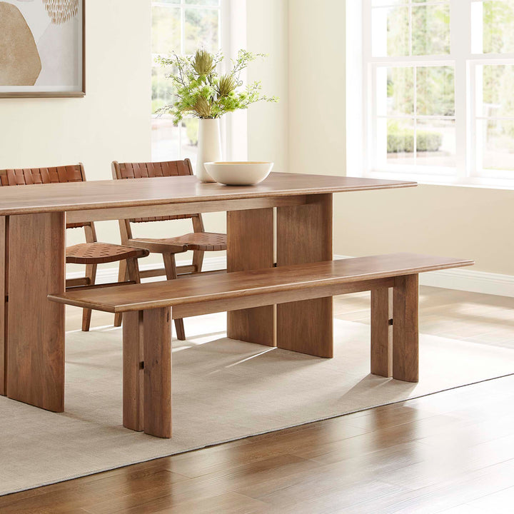 Amistad 72" Wood Bench in Walnut