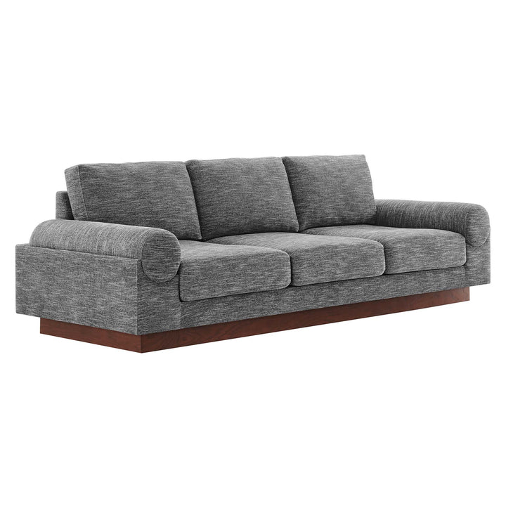 Oasis Upholstered Fabric Sofa in Gray