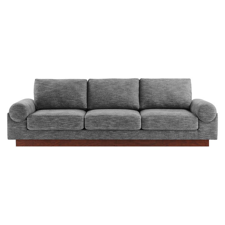 Oasis Upholstered Fabric Sofa in Gray