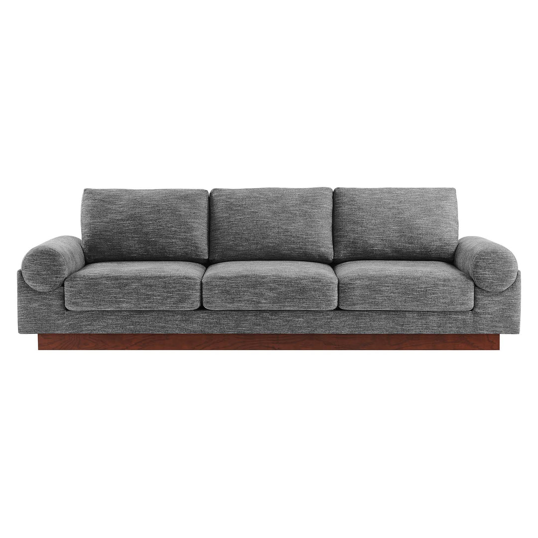 Oasis Upholstered Fabric Sofa in Gray