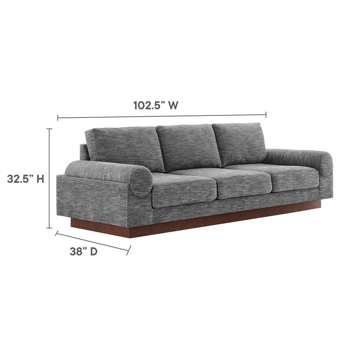 Oasis Upholstered Fabric Sofa in Gray