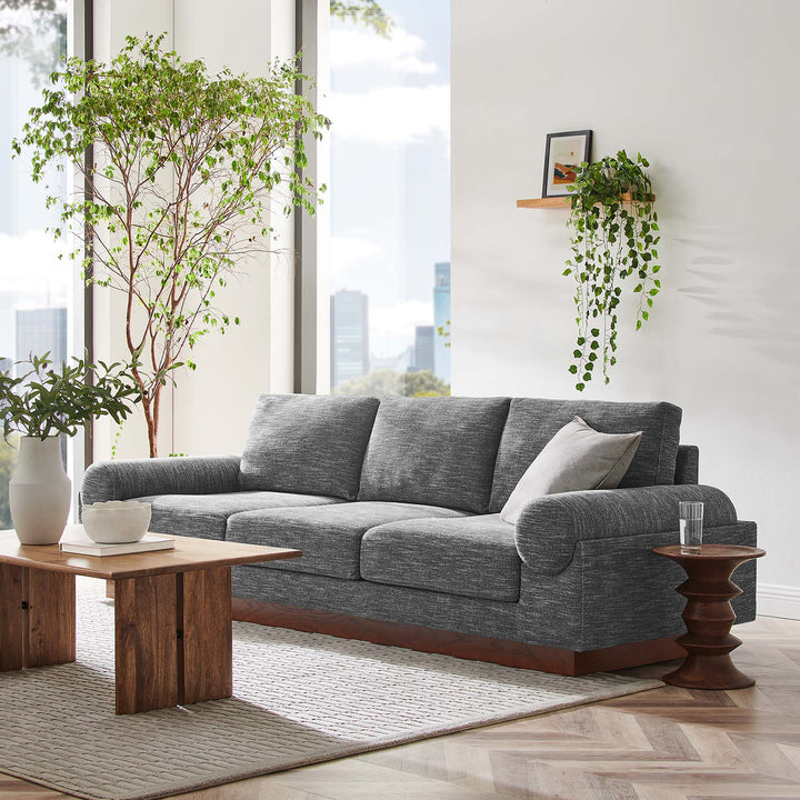 Oasis Upholstered Fabric Sofa in Gray