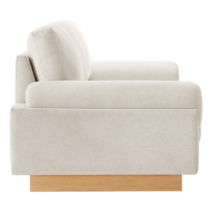 Oasis Upholstered Fabric Sofa in Ivory