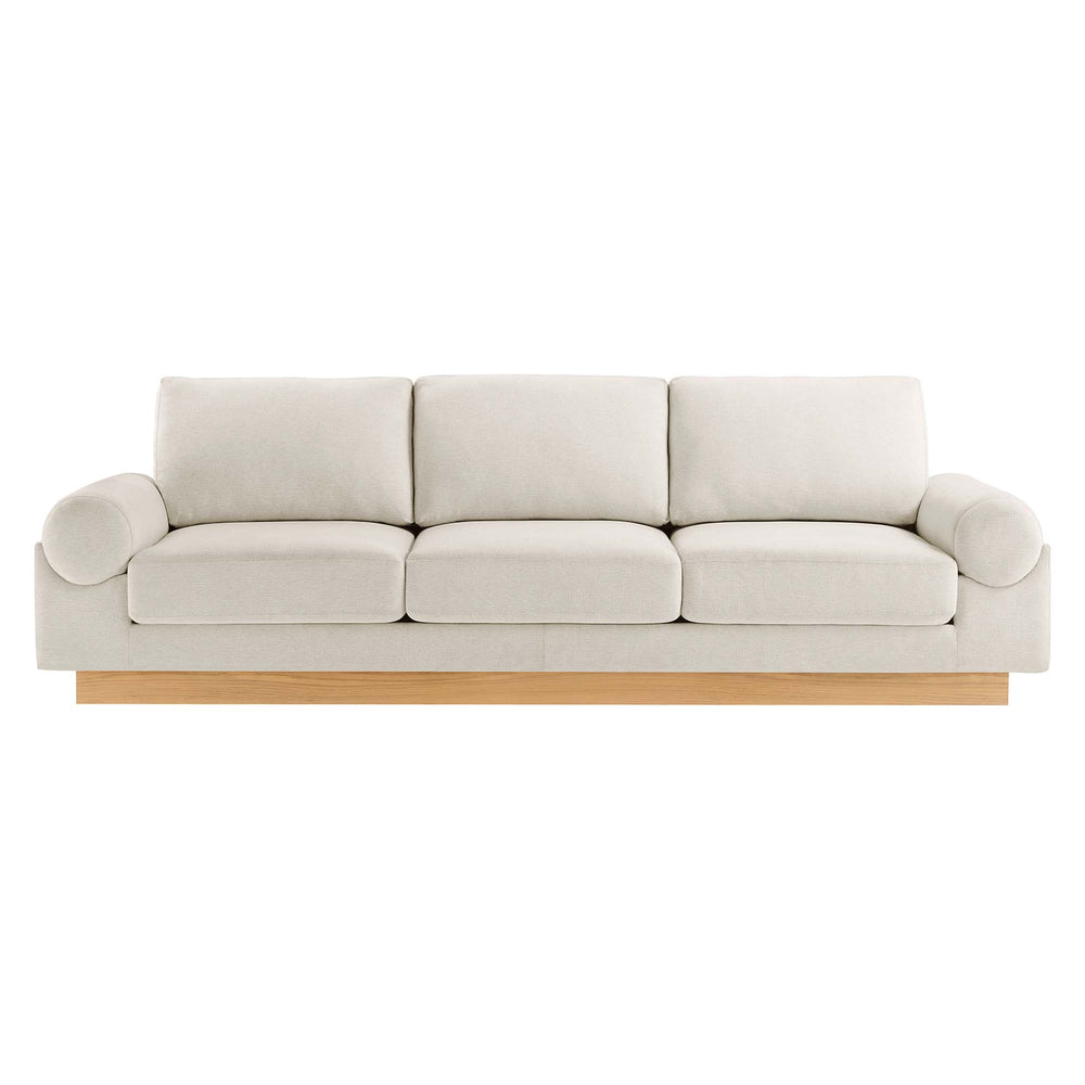 Oasis Upholstered Fabric Sofa in Ivory
