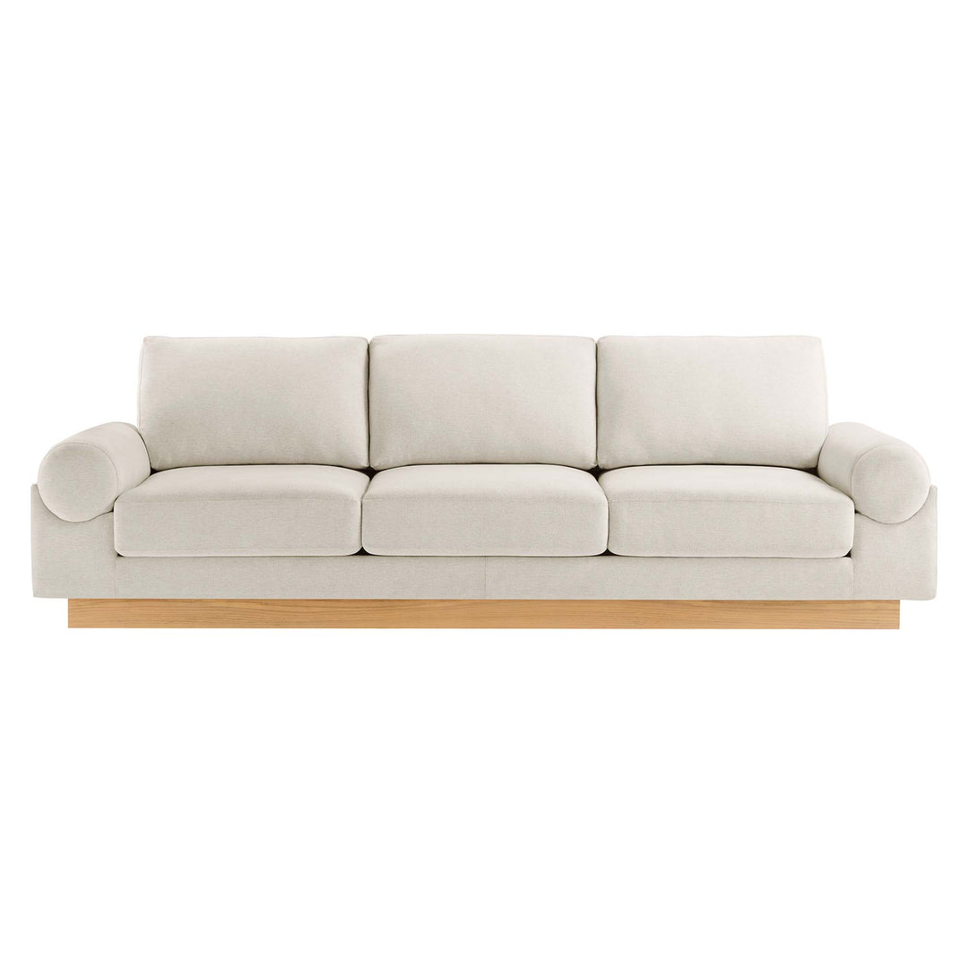 Oasis Upholstered Fabric Sofa in Ivory