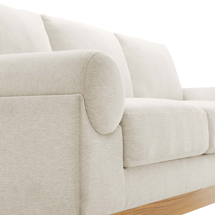 Oasis Upholstered Fabric Sofa in Ivory