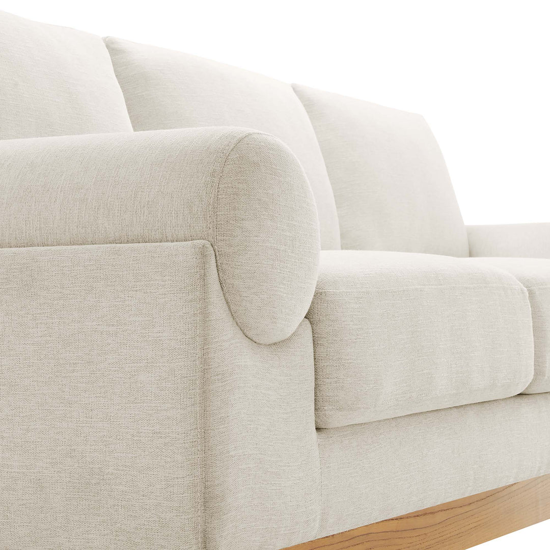 Oasis Upholstered Fabric Sofa in Ivory