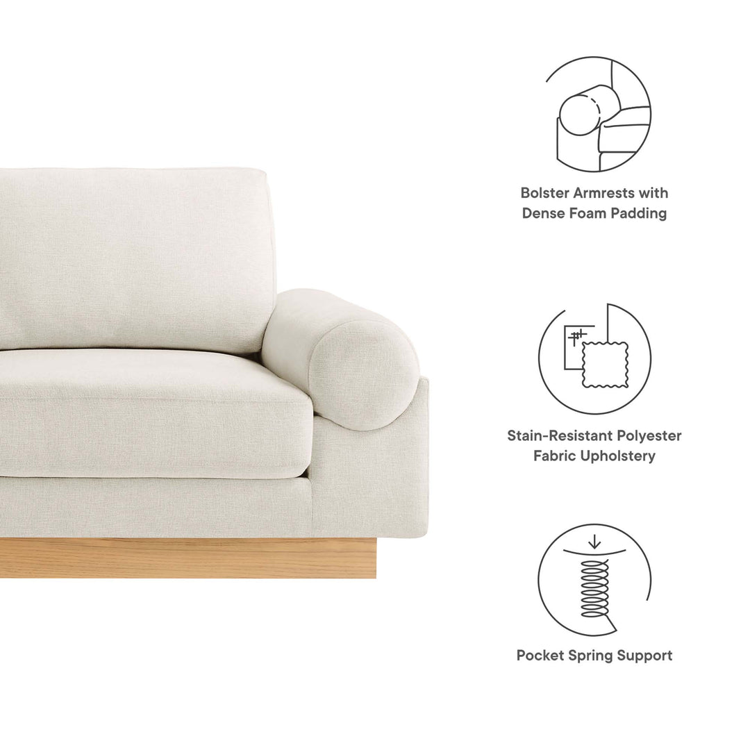 Oasis Upholstered Fabric Sofa in Ivory