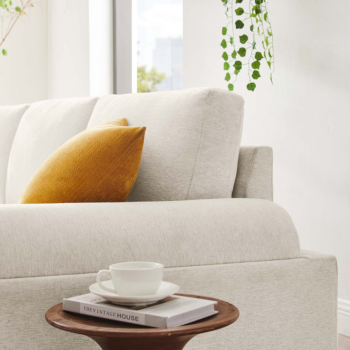 Oasis Upholstered Fabric Sofa in Ivory