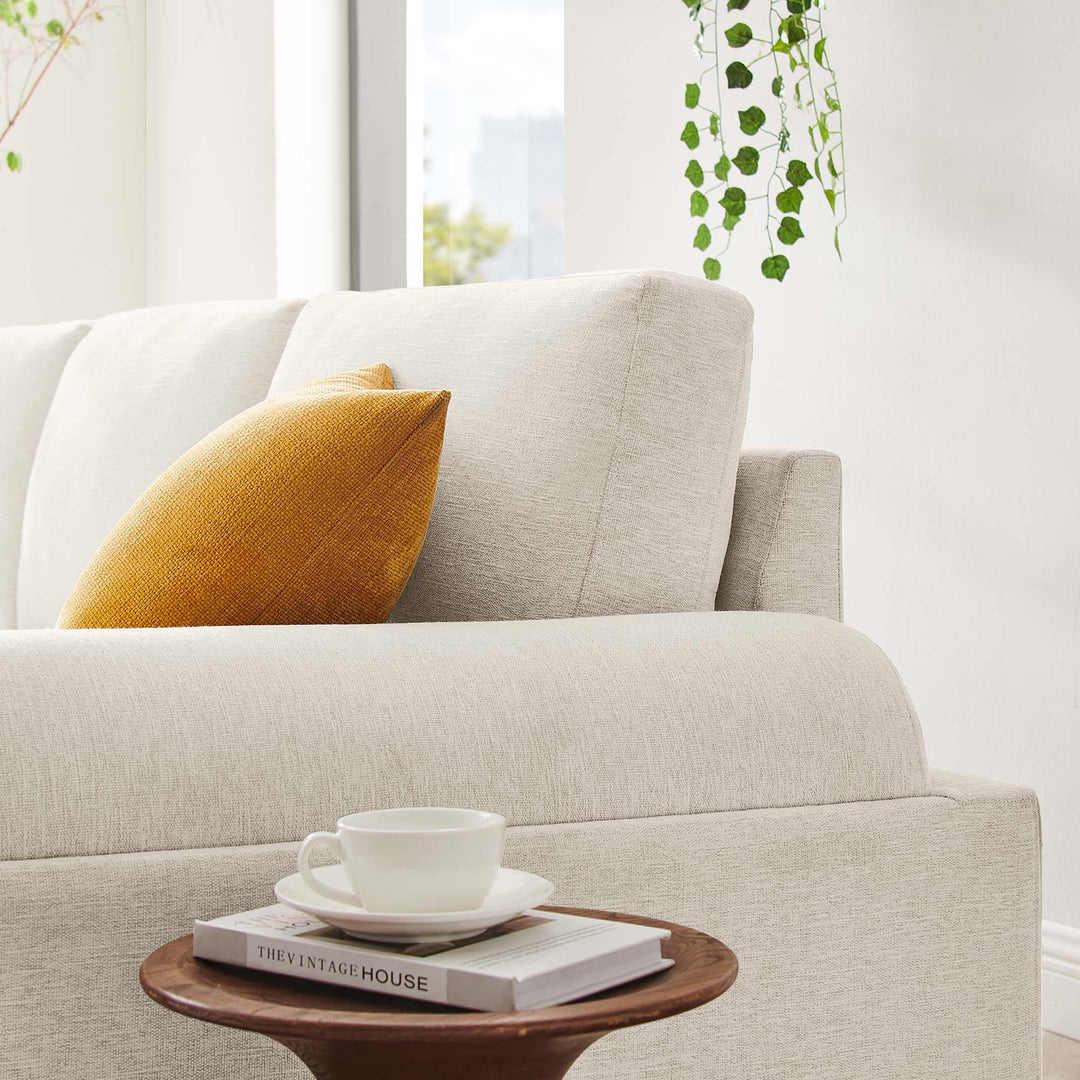 Oasis Upholstered Fabric Sofa in Ivory