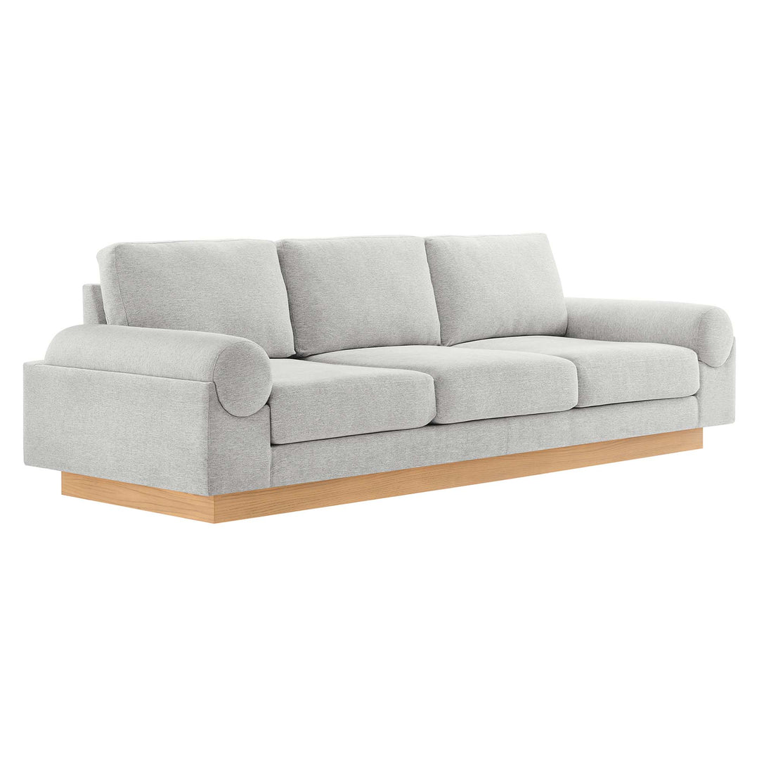 Oasis Upholstered Fabric Sofa in Light Gray