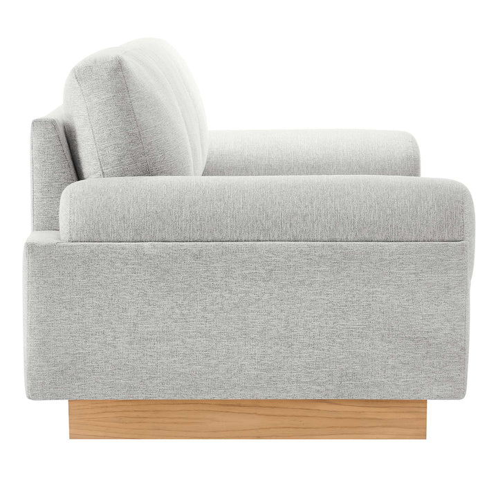 Oasis Upholstered Fabric Sofa in Light Gray