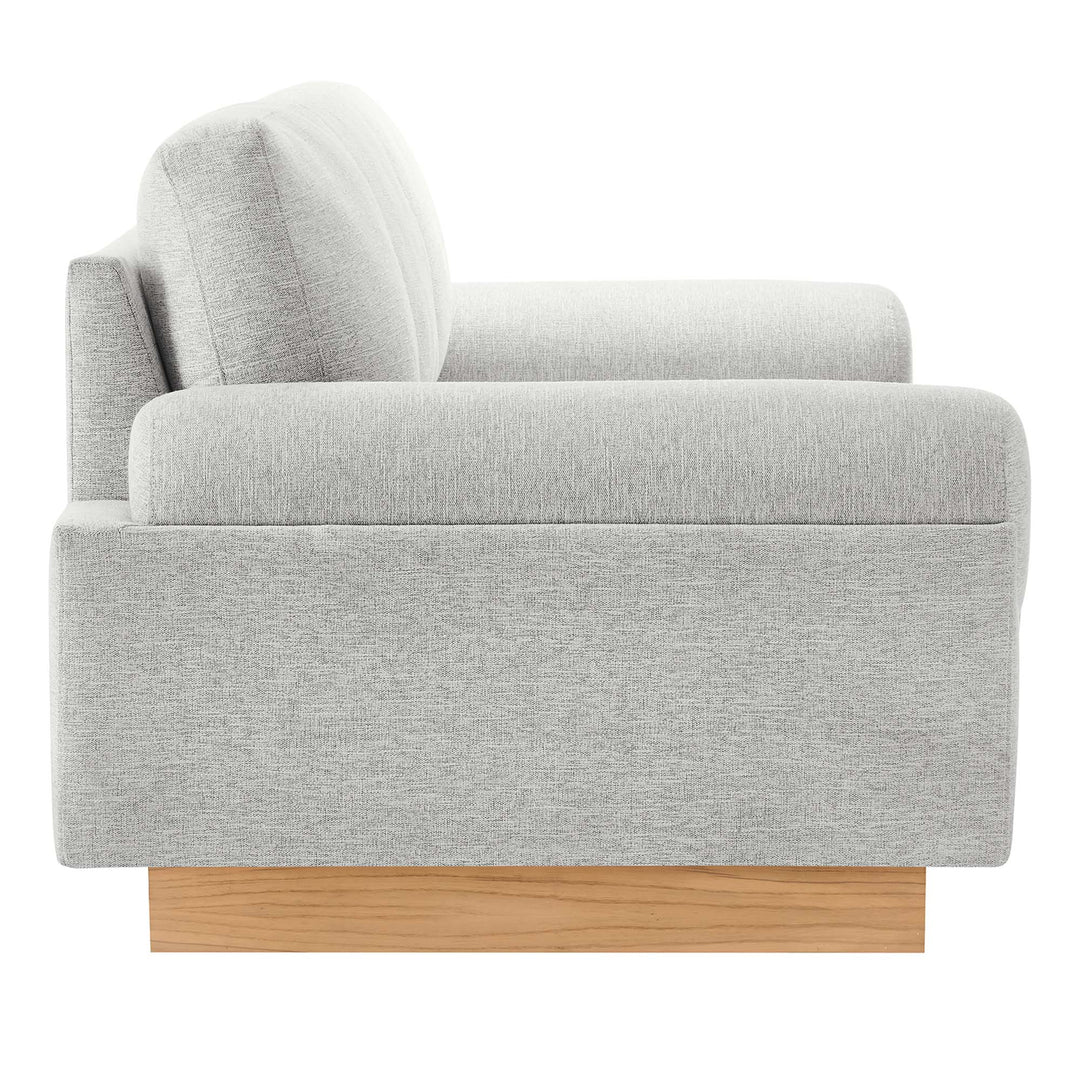 Oasis Upholstered Fabric Sofa in Light Gray