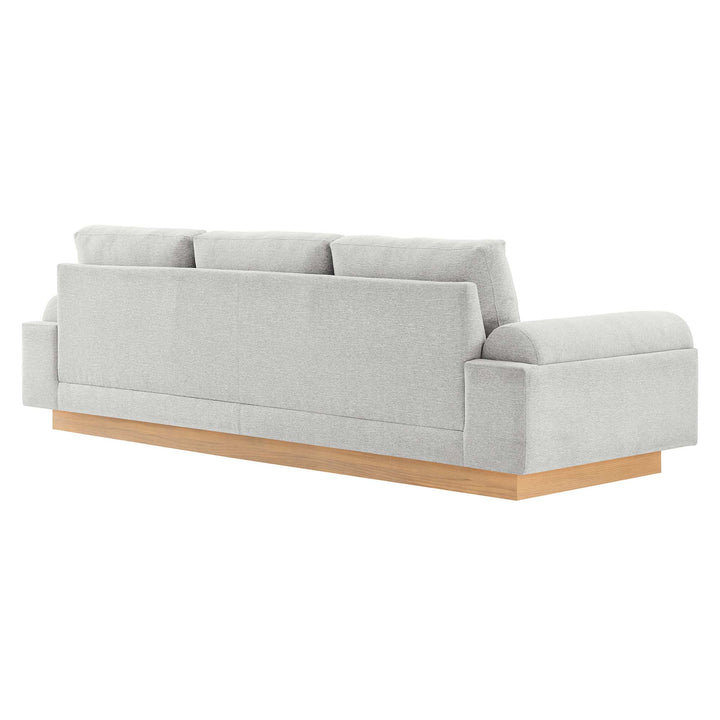 Oasis Upholstered Fabric Sofa in Light Gray