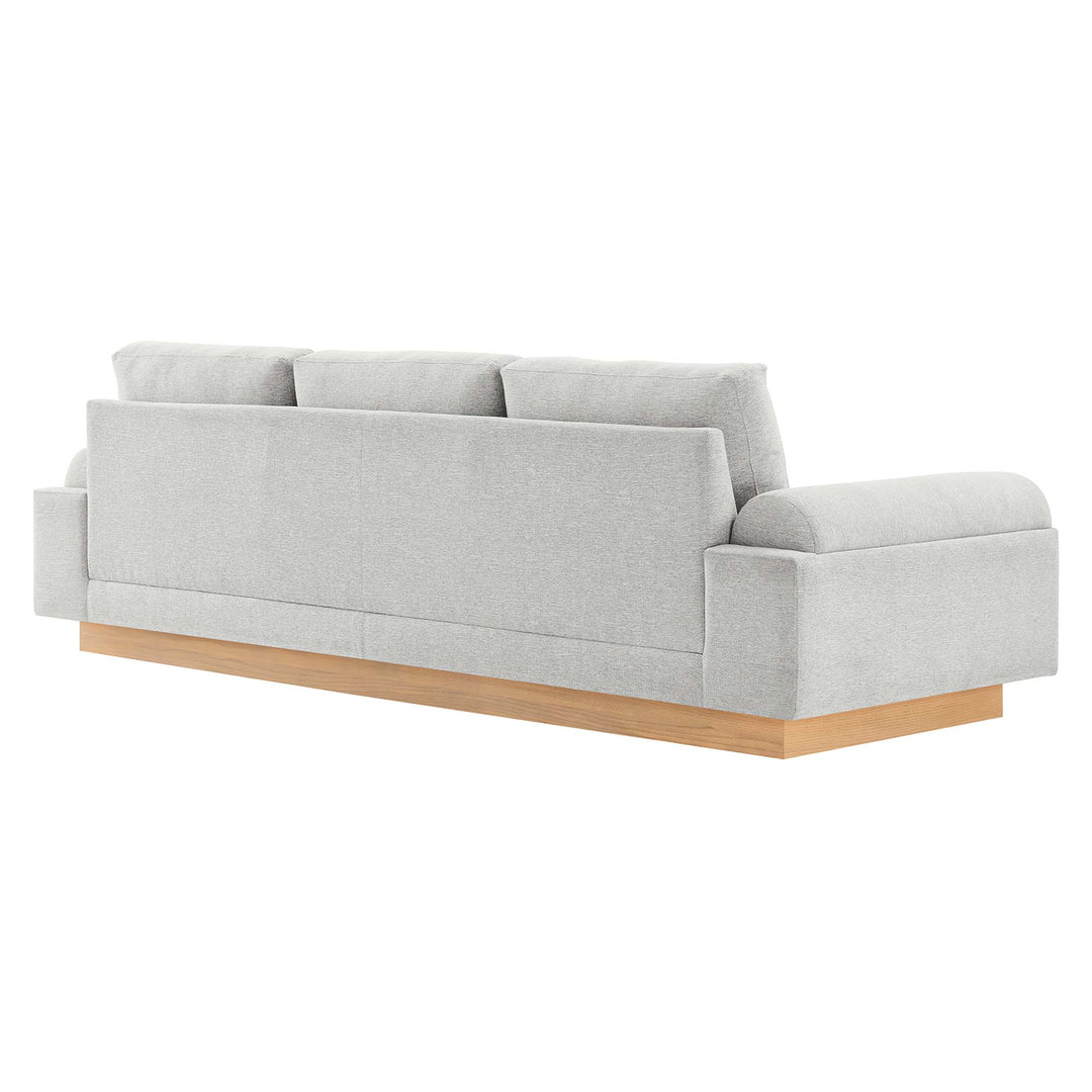 Oasis Upholstered Fabric Sofa in Light Gray