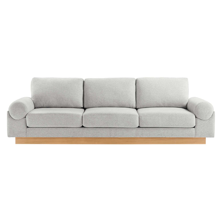 Oasis Upholstered Fabric Sofa in Light Gray