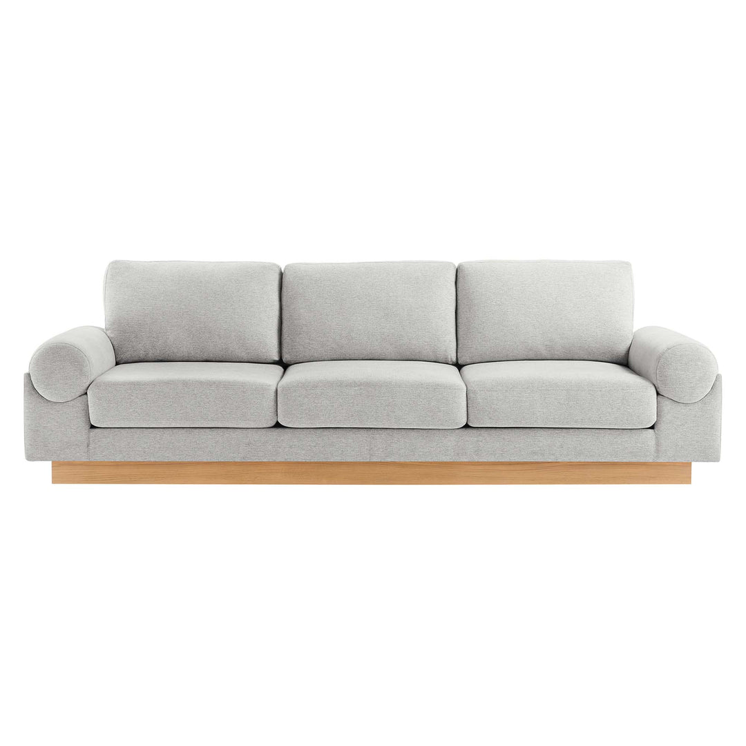 Oasis Upholstered Fabric Sofa in Light Gray