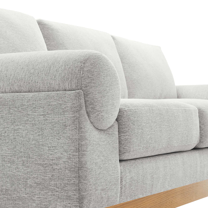 Oasis Upholstered Fabric Sofa in Light Gray