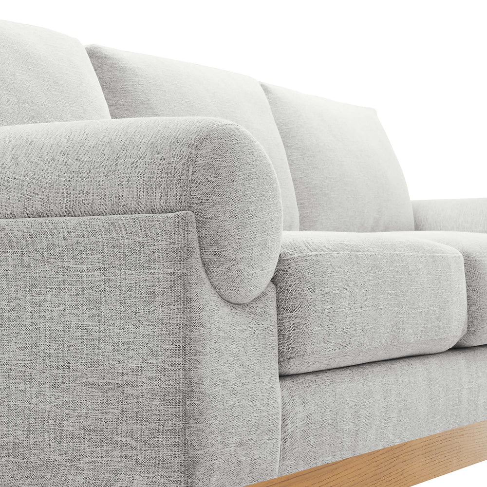 Oasis Upholstered Fabric Sofa in Light Gray