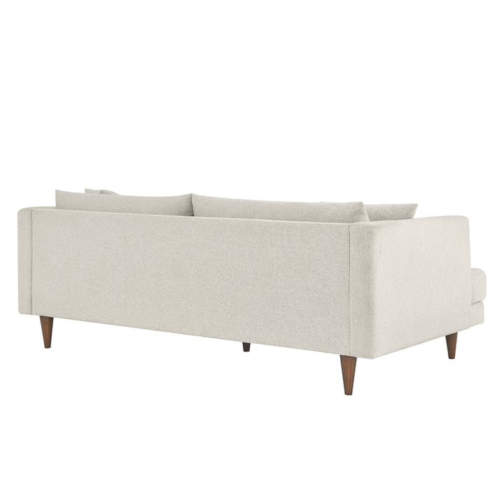 Zoya Down Filled Overstuffed Sofa in Ivory Fabric