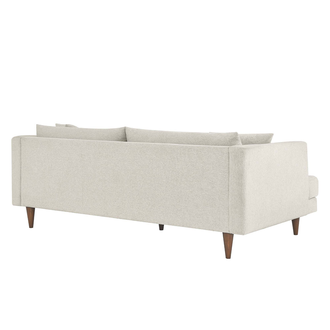 Zoya Down Filled Overstuffed Sofa in Ivory Fabric