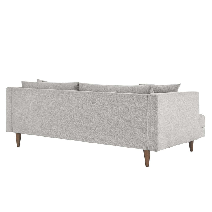 Zoya Down Filled Overstuffed Sofa in Light Gray Fabric