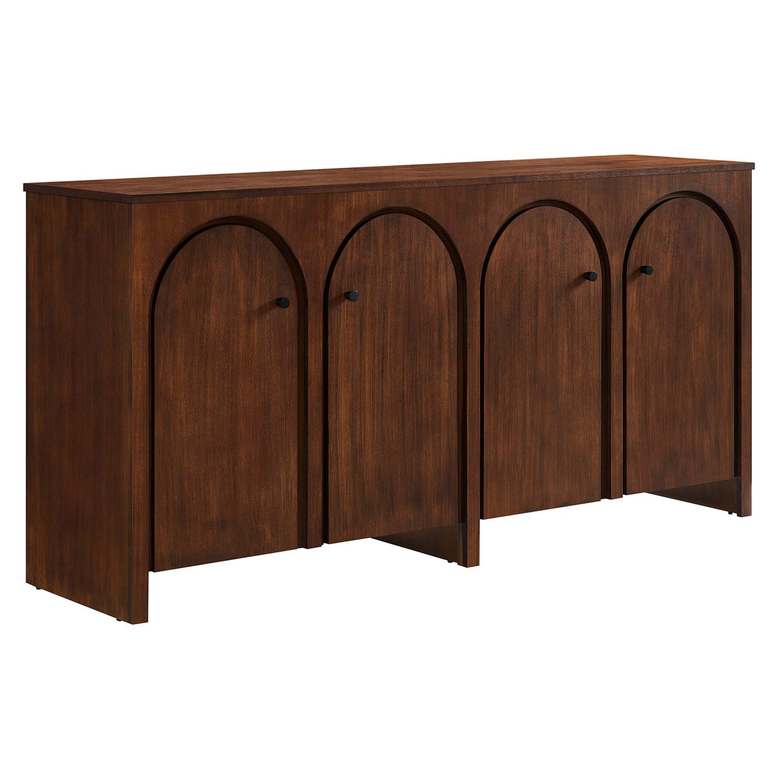 Appia Wood Grain 4-Door Sideboard in Walnut - detail