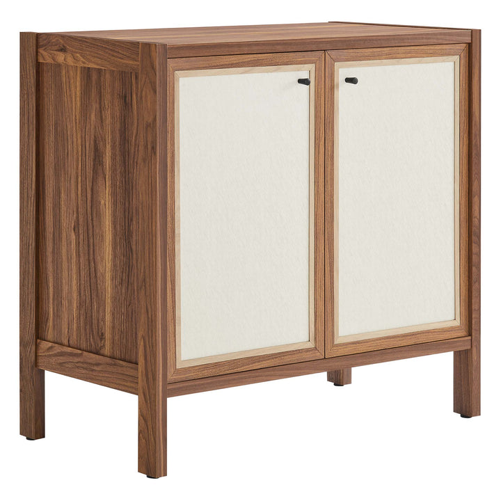 Capri 33" Wood Grain Storage Cabinet in Walnut