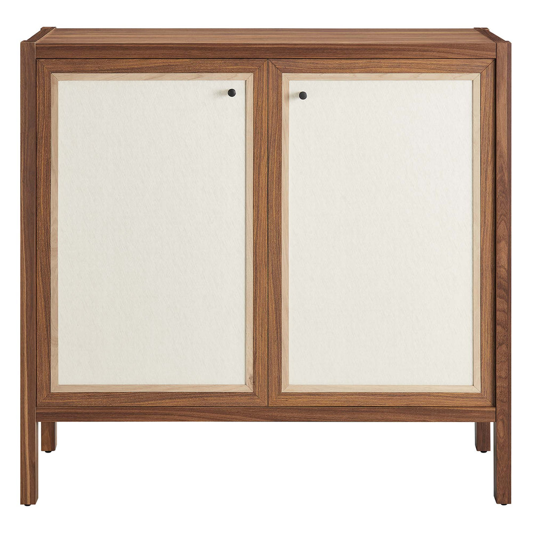 Capri 33" Wood Grain Storage Cabinet in Walnut