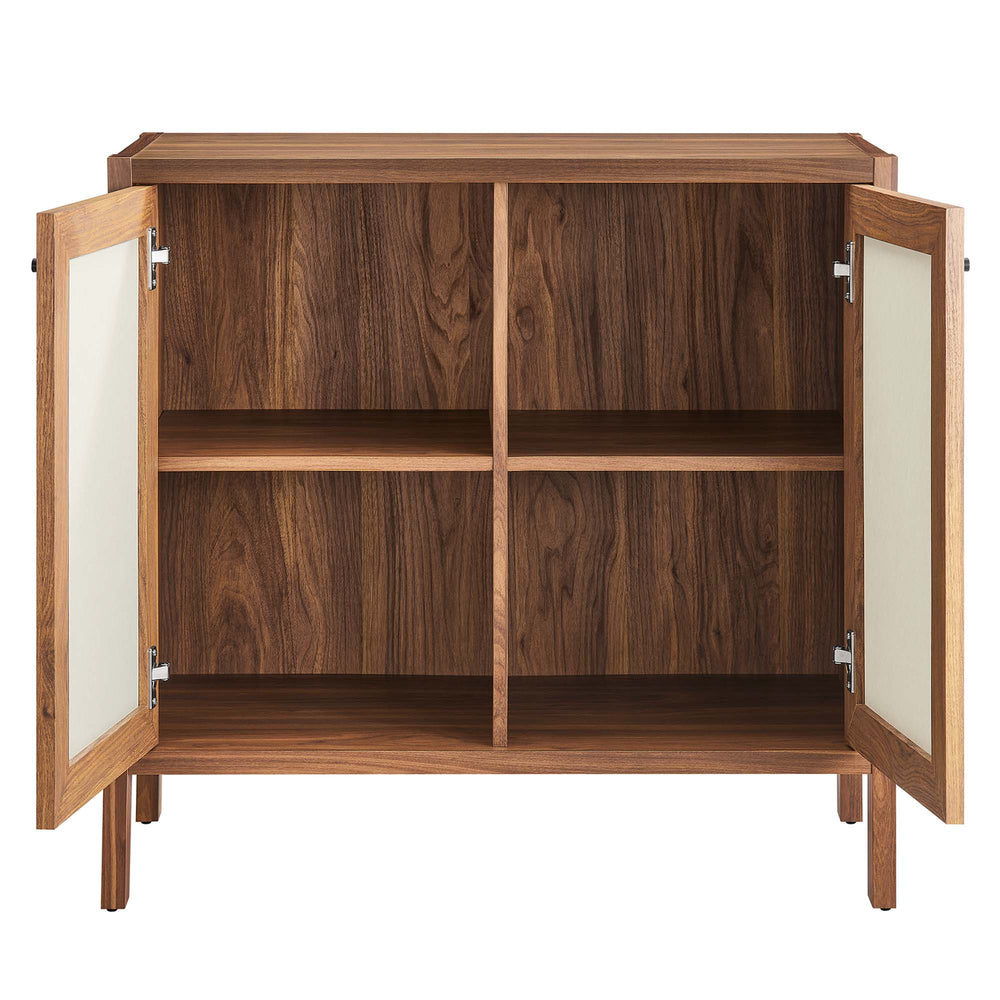 Capri 33" Wood Grain Storage Cabinet in Walnut