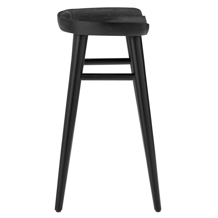 Saville Backless Wood Counter Stools Set of 2 in Black