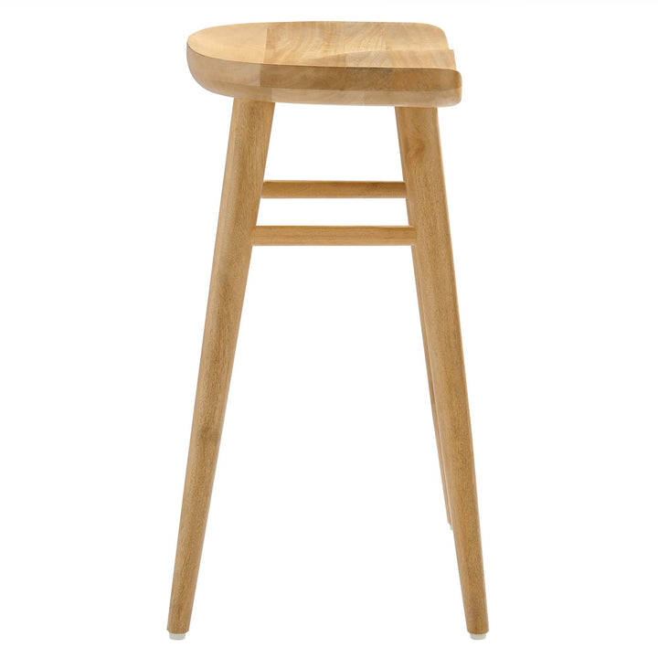 Saville Backless Wood Counter Stools Set of 2 in Oak