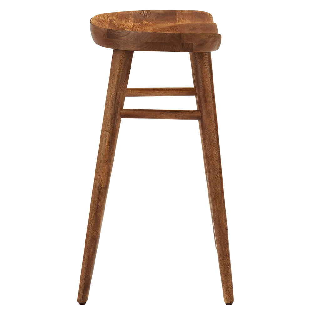 Saville Backless Wood Counter Stools Set of 2 in Walnut