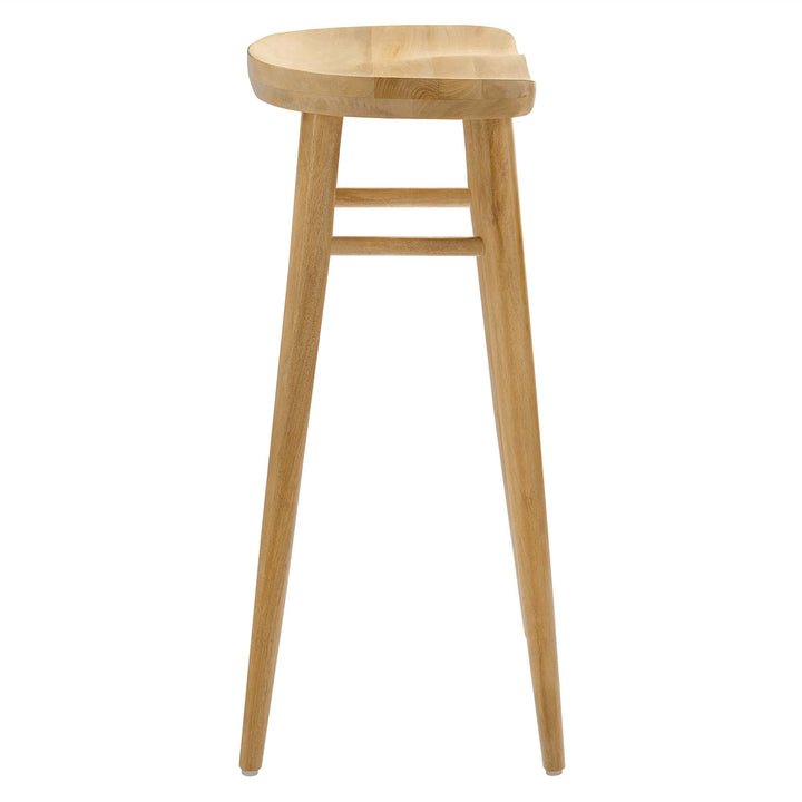 Saville Backless Wood Bar Stools Set of 2 in Oak