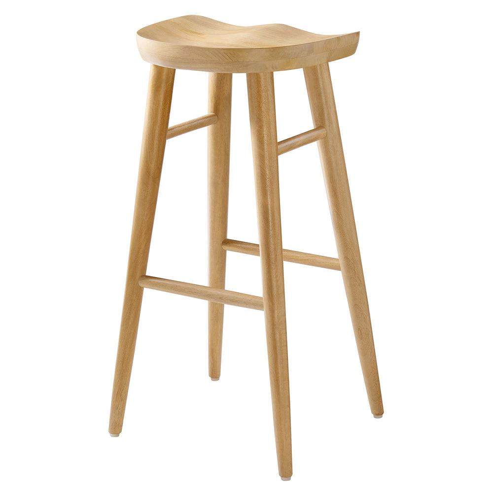 Saville Backless Wood Bar Stools Set of 2 in Oak